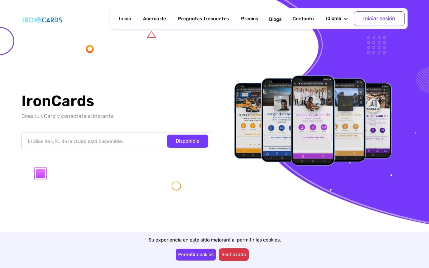 IronCards interface